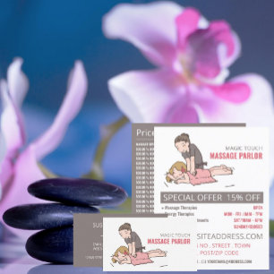 Cartoon Massage, Massage Therapy, Massage Parlour Flyer
