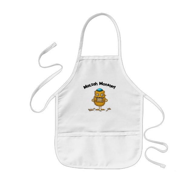 Cartoon Matzah Monster Passover Apron (Front)