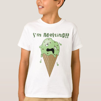 Cartoon Melting Ice Cream Cone (I'm Melting) T-Shirt