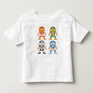 Cartoon Mexican Wrestlers Toddler T-Shirt