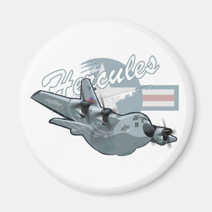 Cartoon military ailrplane magnet