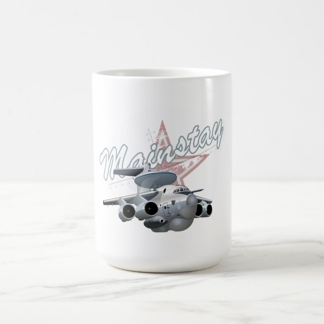 Cartoon military plane coffee mug (Center)