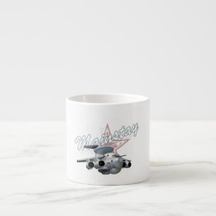 Cartoon military plane espresso cup