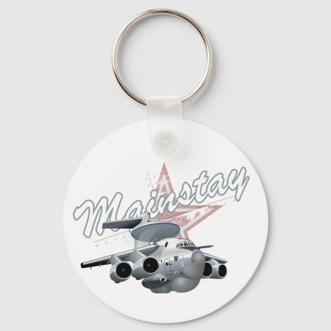 Cartoon military plane key ring (Front)