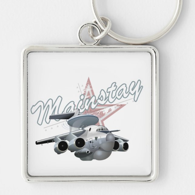 Cartoon military plane key ring (Front)