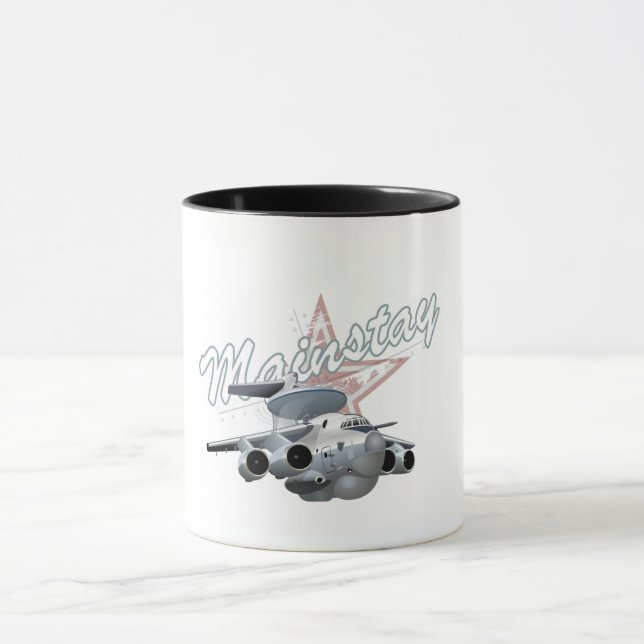 Cartoon military plane mug (Center)