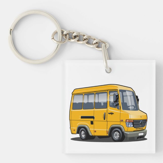Cartoon mini bus key ring (Front)