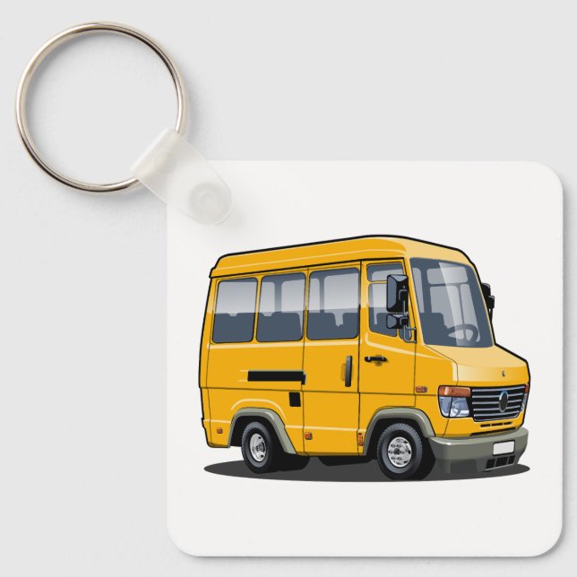 Cartoon mini bus key ring (Front)