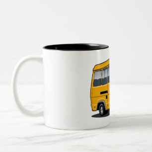 Cartoon mini bus Two-Tone coffee mug