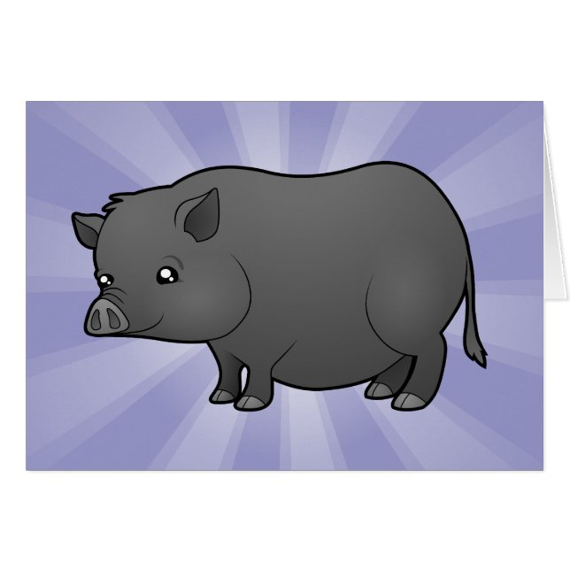 Cartoon Miniature Pig (Front Horizontal)