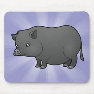 Cartoon Miniature Pig Mouse Pad