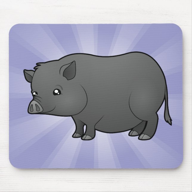 Cartoon Miniature Pig Mouse Pad (Front)