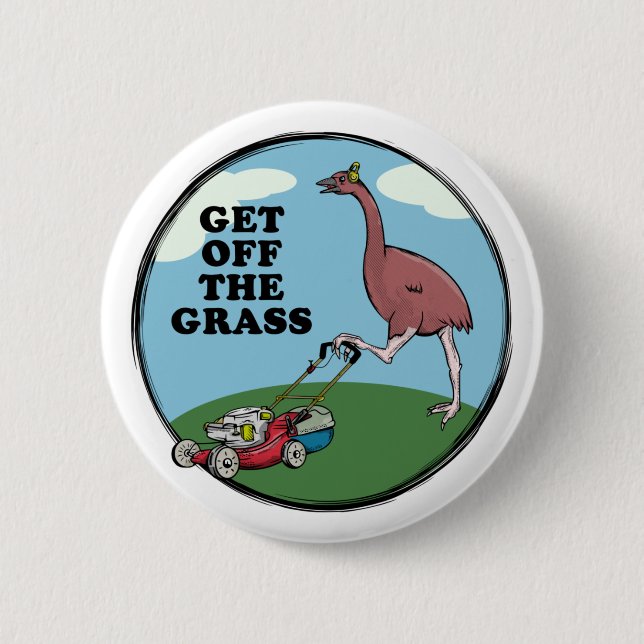 Cartoon Moa extinct NZ bird 6 Cm Round Badge (Front)