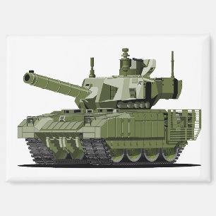 Cartoon modern armored tank magnet