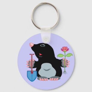 cartoon mole key ring