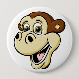 Cartoon Monkey 10 Cm Round Badge