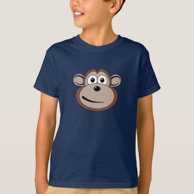 Cartoon Monkey Face T-Shirt (Front)