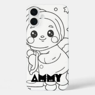 Cartoon Monogrammed Case- Mate iPhone 16 Plus Case