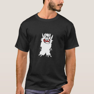 Cartoon Monster Attitude Black T Shirt