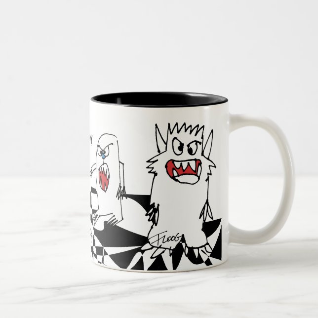Cartoon Monster Personalised Mug (Right)
