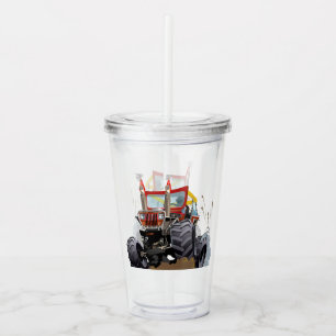 Cartoon monster truck acrylic tumbler