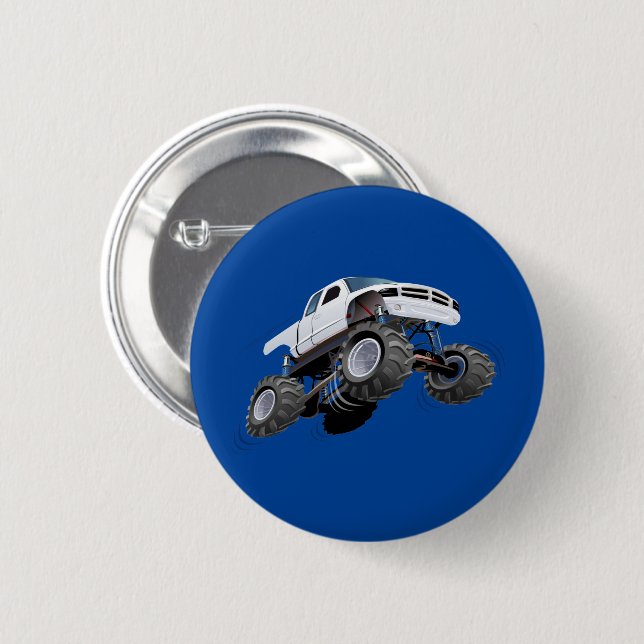 Cartoon monster truck button (Front & Back)