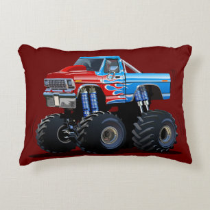 Cartoon monster truck decorative cushion