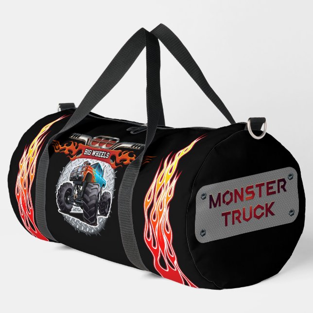 Cartoon monster truck duffle bag (Left Corner)