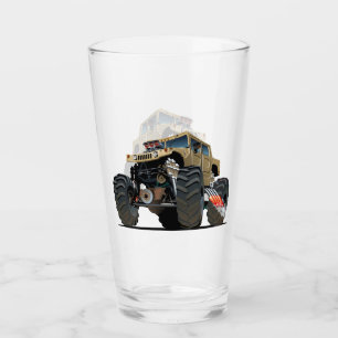 Cartoon monster truck glass