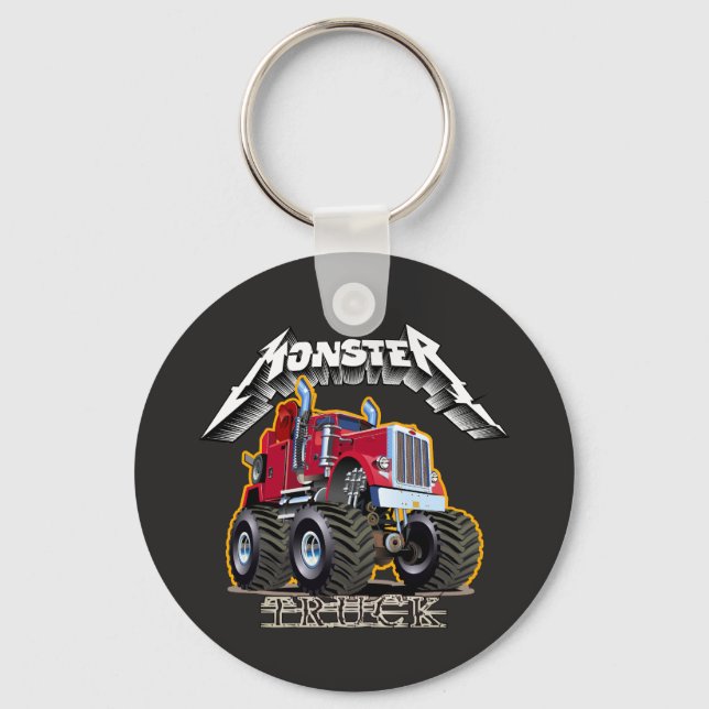 Cartoon monster truck key ring (Front)