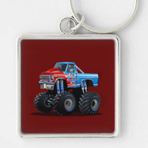 Cartoon monster truck key ring