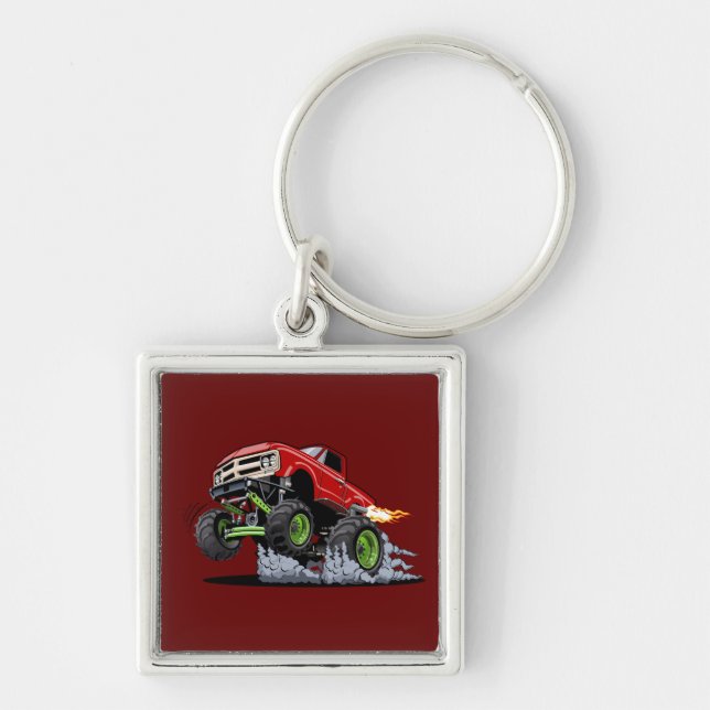 Cartoon monster truck key ring (Front)