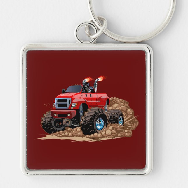 Cartoon monster truck key ring (Front)