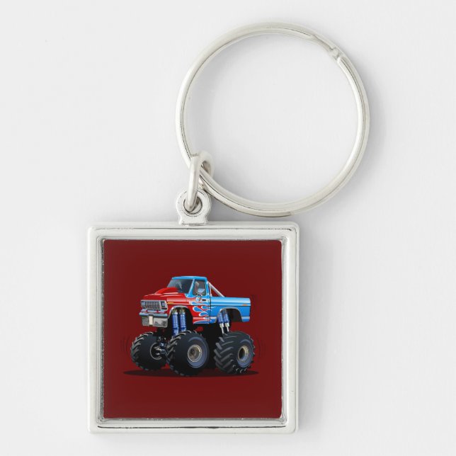 Cartoon monster truck key ring (Front)