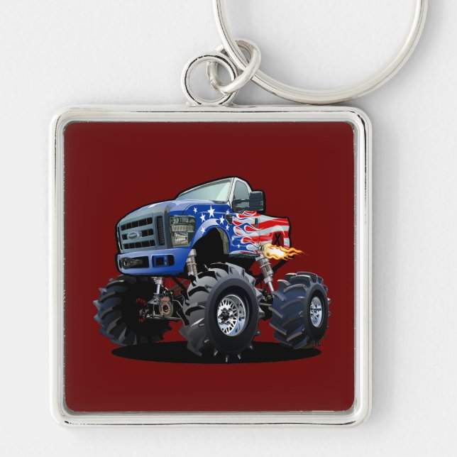 Cartoon monster truck key ring (Front)