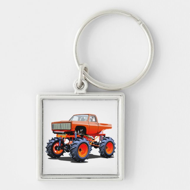 Cartoon monster truck key ring (Front)