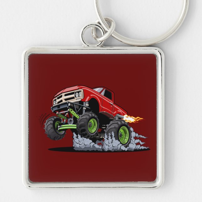 Cartoon monster truck key ring (Front)