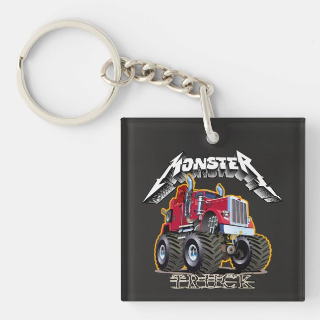 Cartoon monster truck key ring (Front)