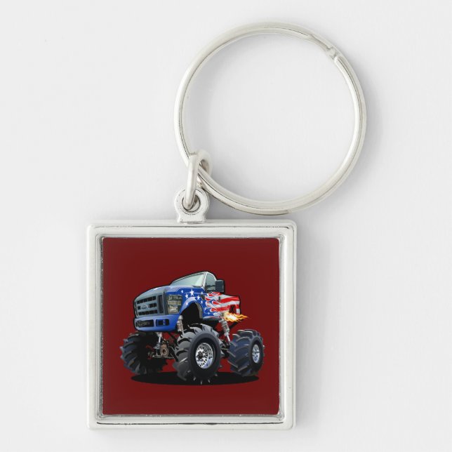 Cartoon monster truck key ring (Front)