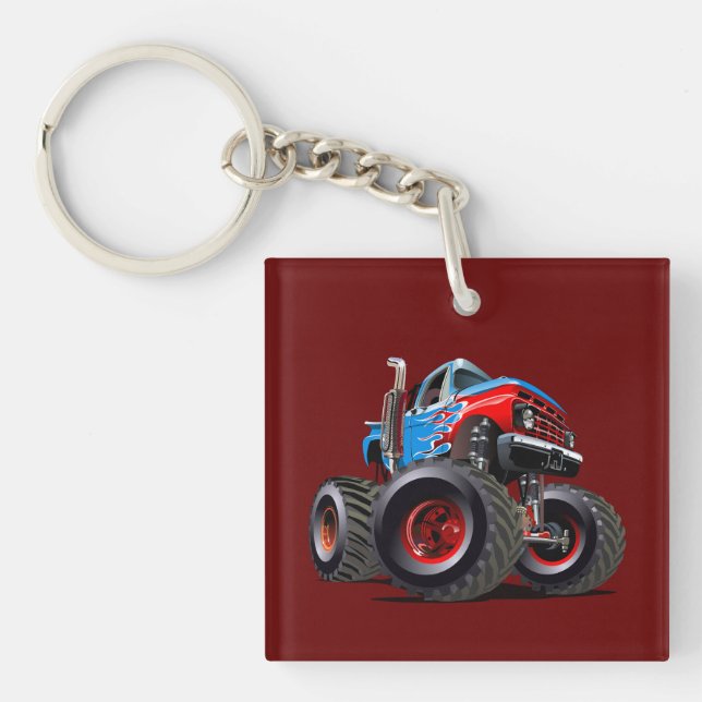 Cartoon monster truck key ring (Front)