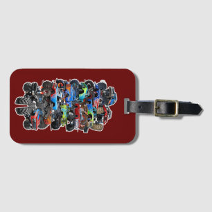Cartoon monster truck luggage tag
