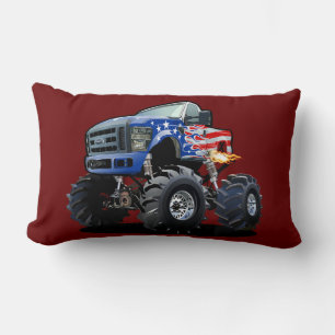 Cartoon monster truck lumbar cushion