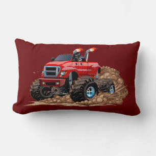 Cartoon monster truck lumbar cushion