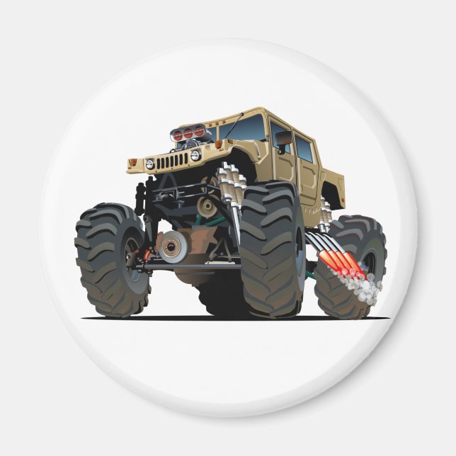 Cartoon monster truck magnet (Front)