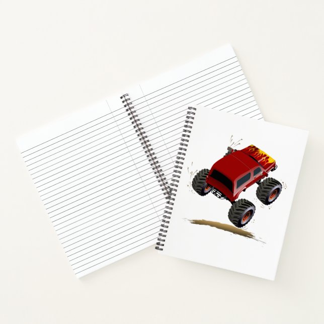 Cartoon monster truck notebook (Inside)