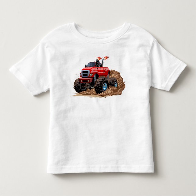 Cartoon monster truck toddler T-Shirt (Front)