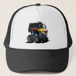 Cartoon monster truck trucker hat