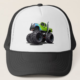 Cartoon monster truck trucker hat