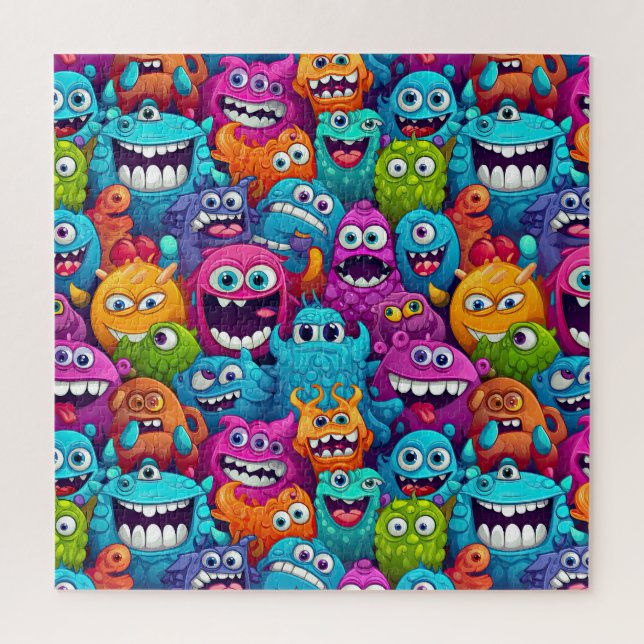 Cartoon Monsters Puzzle (Vertical)