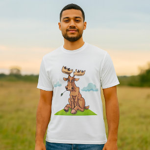 Cartoon Moose Mens T-Shirt
